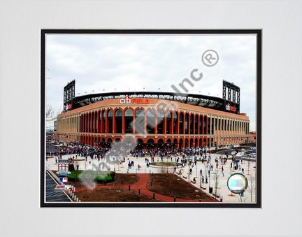 Citi Field 2009 2009 Exterior View Double Matted 8” x 10” Photograph (Unframed)