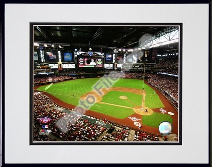 Chase Field 2009 Opening Day Double Matted 8” x 10” Photograph in Black Anodized Aluminum Frame