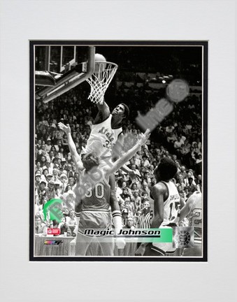 Magic Johnson Michigan State Double Matted 8” x 10” Photograph (Unframed)