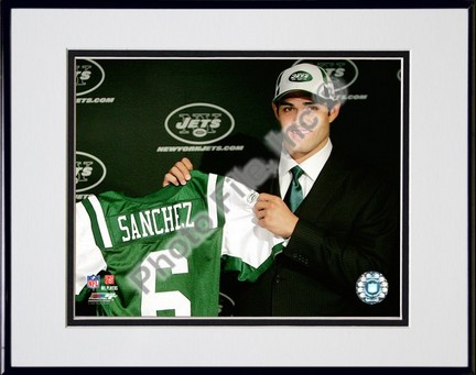 Mark Sanchez "2009 Draft Day" Double Matted 8” x 10” Photograph in Black Anodized Aluminum Frame