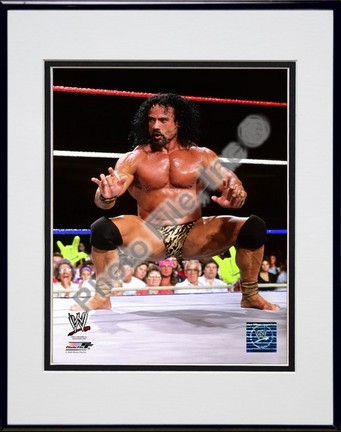 Jimmy "Superfly" Snuka #553 Double Matted 8” x 10” Photograph in Black Anodized Aluminum Frame