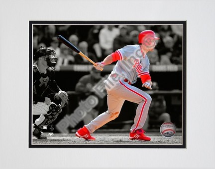 Chase Utley "Spotlight Collection" Double Matted 8” x 10” Photograph (Unframed)