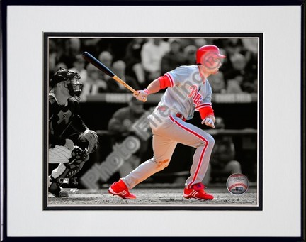 Chase Utley "Spotlight Collection" Double Matted 8â€ x 10â€ Photograph in Black Anodized Aluminum Frame