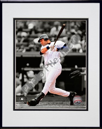 Derek Jeter "Spotlight Collection" Double Matted 8” x 10” Photograph in Black Anodized Aluminum Frame