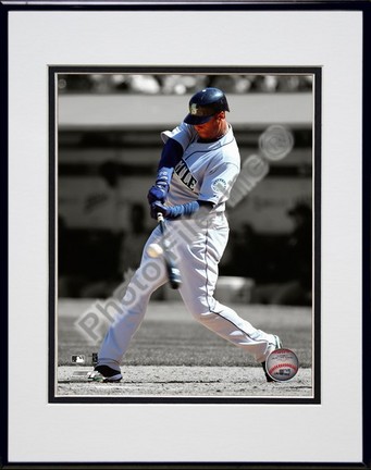 Ken Griffey Jr. "Spotlight Collection" Double Matted 8” x 10” Photograph in Black Anodized Aluminum Frame