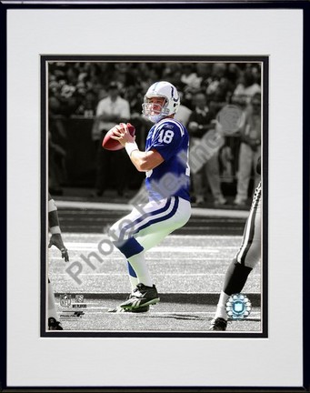 Peyton Manning "In the Spotlight" Double Matted 8” x 10” Photograph in Black Anodized Aluminum Frame
