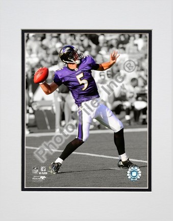 Joe Flacco "2009 In the Spotlight Action" Double Matted 8” x 10” Photograph (Unframed)