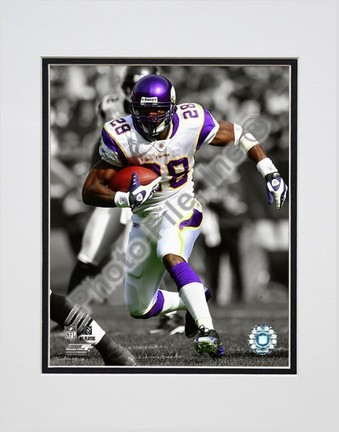 Adrian Peterson "2009 In the Spotlight Action" Double Matted 8” x 10” Photograph (Unframed)
