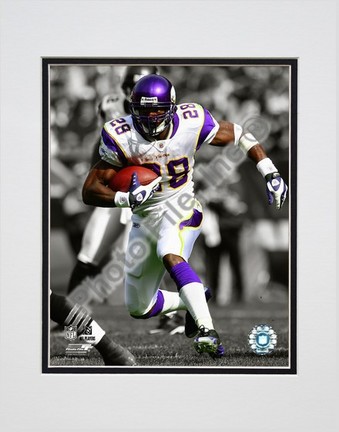 Adrian Peterson "2009 In the Spotlight Action" Double Matted 8â€ x 10â€ Photograph (Unframed)
