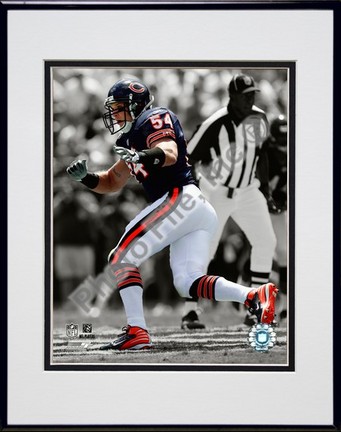 Brian Urlacher "2009 In the Spotlight Action" Double Matted 8” x 10” Photograph in Black Anodized Aluminum