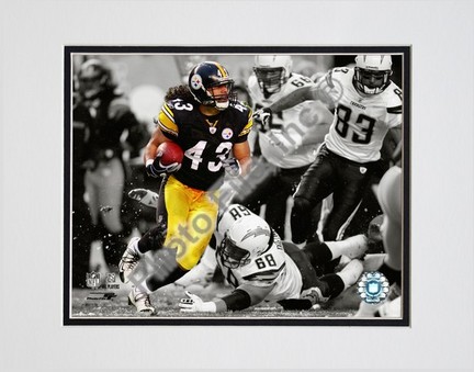 Troy Polamalu "2009 In the Spotlight Action" Double Matted 8” x 10” Photograph (Unframed)