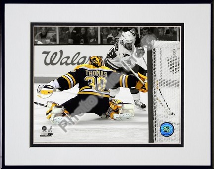 Tim Thomas Spotlight Collection Double Matted 8” x 10” Photograph in Black Anodized Aluminum Frame