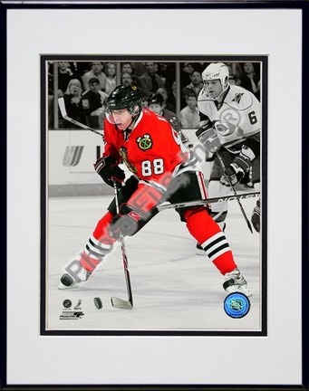 Patrick Kane Spotlight Collection Double Matted 8” x 10” Photograph in Black Anodized Aluminum Frame