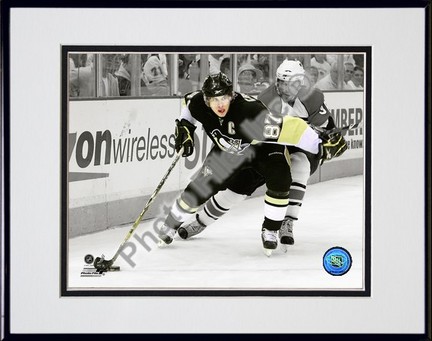 Sidney Crosby Spotlight Collection Double Matted 8” x 10” Photograph in Black Anodized Aluminum Frame