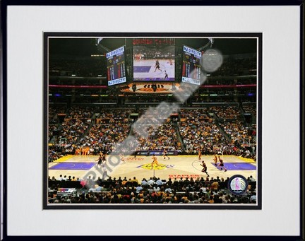 Staples Center 2009 Double Matted 8” x 10” Photograph in Black Anodized Aluminum Frame