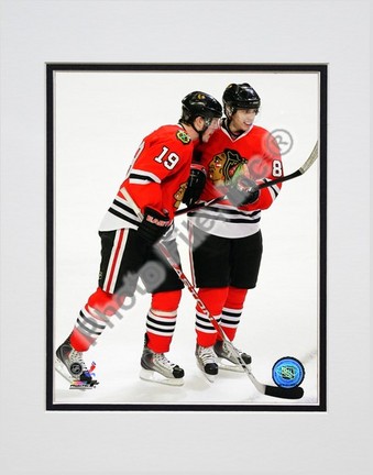 Jonathan Toews and Patrick Kane "2009 Playoffs" Double Matted 8" x 10" Photograph (Unframed)