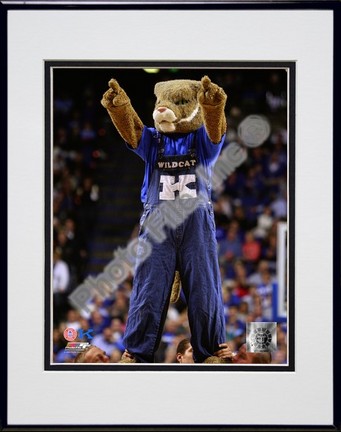 Kentucky Wildcats Mascot Double Matted 8” x 10” Photograph in Black Anodized Aluminum Frame