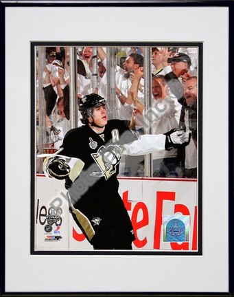 Evgeni Malkin "2009 Stanley Cup / Game 4 (#18)" Double Matted 8" x 10" Photograph in Black Anodized 