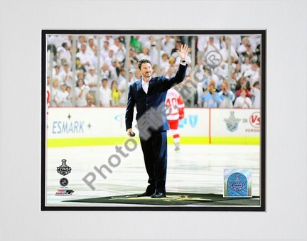 Mario Lemieux "Ceremonial Puck Drop Game Three of the 2009 NHL Stanley Cup Finals (#25)" Double Matted 8"