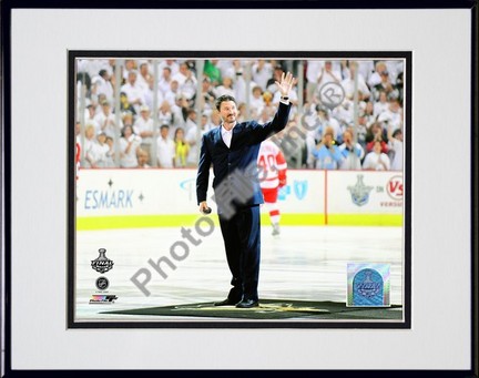 Mario Lemieux "Ceremonial Puck Drop Game Three of the 2009 NHL Stanley Cup Finals (#25)" Double Matted 8"