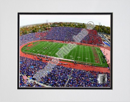 Memorial Stadium Kansas Jayhawks 2007 Double Matted 8” x 10” Photograph (Unframed)