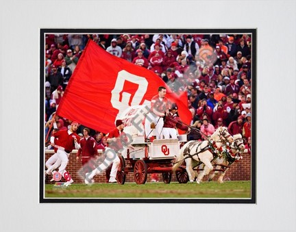 Sooner Schooner Mascot Oklahoma Sooners 2007 Double Matted 8” x 10” Photograph (Unframed)