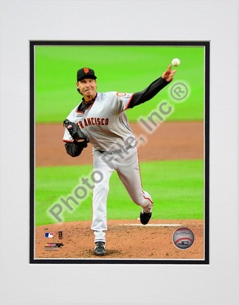Randy Johnson "2009 Pitching Action" Double Matted 8â€ x 10â€ Photograph (Unframed)