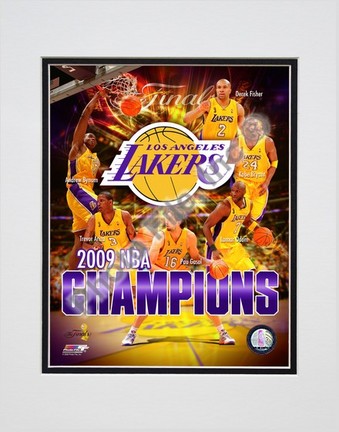 Los Angeles Lakers "2008 - 2009 NBA Finals Champions" Double Matted 8" x 10" Photograph (Unframed)