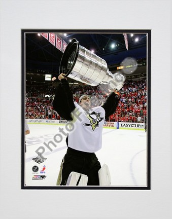 Marc-Andre Fleury "Game 7 of the 2008 - 2009 NHL Stanley Cup Finals with Trophy (#39)" Double Matted 8" x