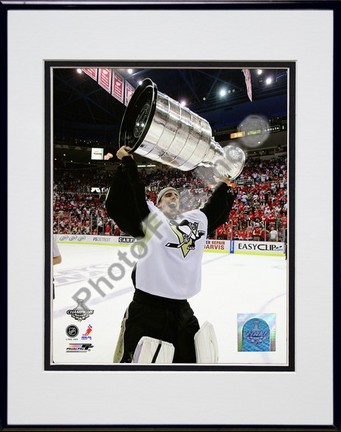 Marc-Andre Fleury "Game 7 of the 2008 - 2009 NHL Stanley Cup Finals with Trophy (#39)" Double Matted 8" x