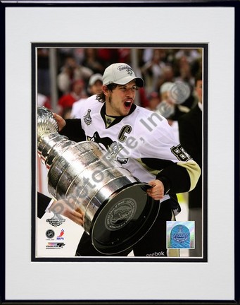 Sidney Crosby "Game 7 of the 2008 - 2009 NHL Stanley Cup Finals with Trophy (#46)" Double Matted 8" x 10&