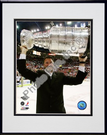 Mario Lemieux "Game 7 of the 2008 - 2009 NHL Stanley Cup Finals with Trophy (#520)" Double Matted 8" x 10