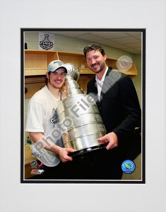 Sidney Crosby and Mario Lemieux "Game 7 of the 2008 - 2009 NHL Stanley Cup Finals with Trophy (#50)" Double Ma