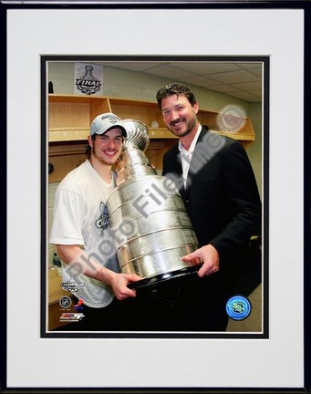 Sidney Crosby and Mario Lemieux "Game 7 of the 2008 - 2009 NHL Stanley Cup Finals with Trophy (#50)" Double Ma