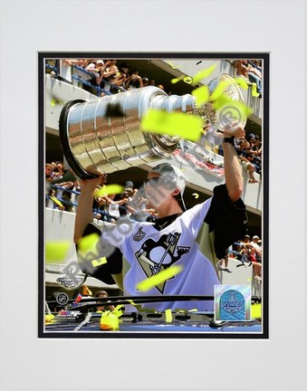 Marc-Andre Fleury "2009 Stanley Cup Champions Victory Parade #58" Double Matted 8” x 10” Photograph (Unfra