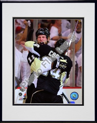Jordan Staal and Matt Cooke "2009 Stanley Cup / Game 6 (#33)" Double Matted 8" x 10" Photograph in B