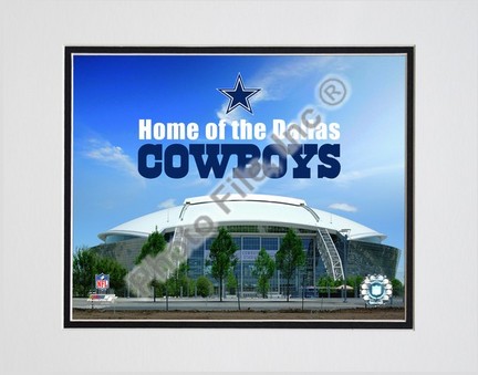 Cowboys Stadium with overlay 2009 Double Matted 8” x 10” Photograph (Unframed)