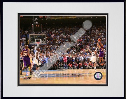 Derek Fisher "2009 NBA Finals / Game 4 (#17)" Double Matted 8" x 10" Photograph in Black Anodized Al