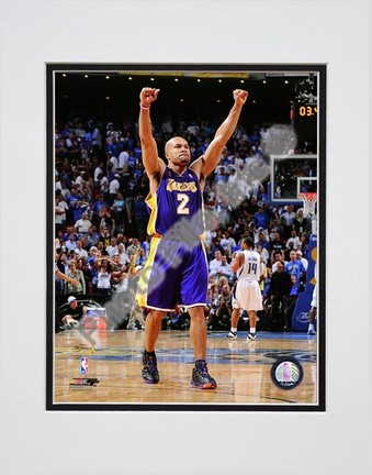 Derek Fisher "2009 NBA Finals / Game 4 (#16)" Double Matted 8" x 10" Photograph (Unframed)