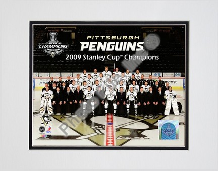 Pittsburgh Penguins "2008-2009 Team Photo #55" Double Matted 8” x 10” Photograph (Unframed)