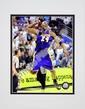 Kobe Bryant "Game Five of the 2009 NBA Finals Celebration (#22)" Double Matted 8" x 10" Photograph (