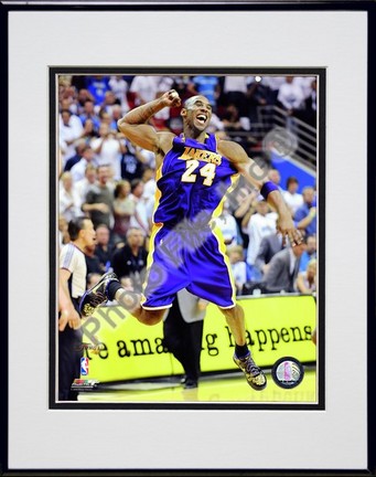 Kobe Bryant "Game Five of the 2009 NBA Finals Celebration (#22)" Double Matted 8" x 10" Photograph i