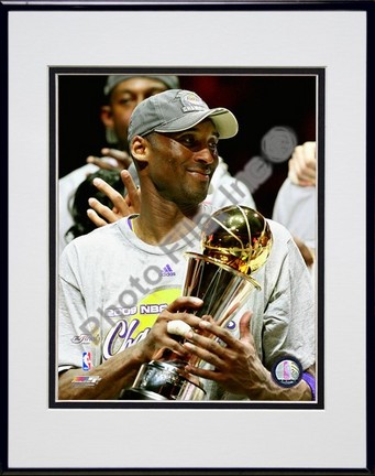 Kobe Bryant "Game Five of the 2009 NBA Finals with MVP Trophy (#32)" Double Matted 8" x 10" Photogra