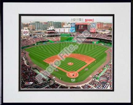Nationals Park 2009 Double Matted 8” x 10” Photograph in Black Anodized Aluminum Frame