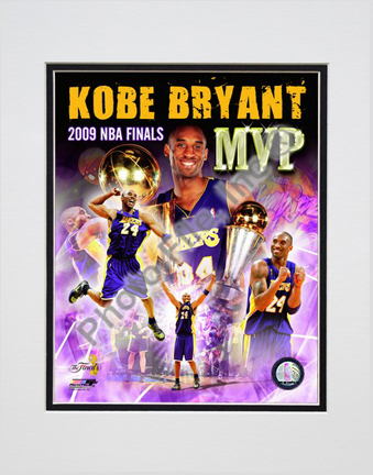 Kobe Bryant "2009 Finals MVP Comp. #34" Double Matted 8” x 10” Photograph (Unframed)