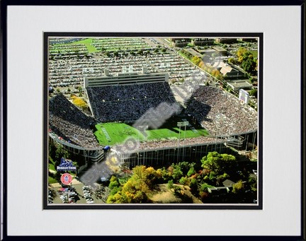 LaVell Edwards Stadium Brigham Young (BYU) Cougars 2007 Double Matted 8” x 10” Photograph in Black Anodized Aluminum