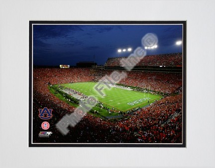 Jordan Hare Stadium Auburn Tigers 2008 Double Matted 8” x 10” Photograph (Unframed)