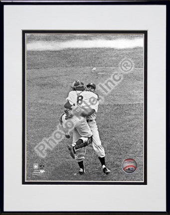 Don Larsen and Yogi Berra "Game 5 of the 1956 World Series Perfect Game" Double Matted 8â€ x 10â€ Photograph