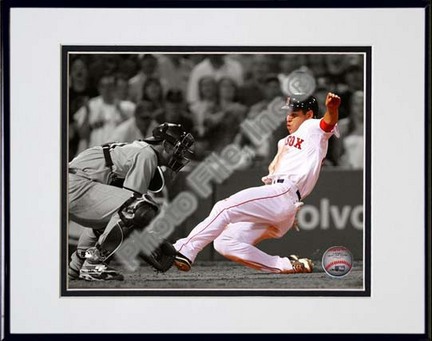 Jacoby Ellsbury "2009 Spotlight Collection" Double Matted 8” x 10” Photograph in Black Anodized Aluminum F