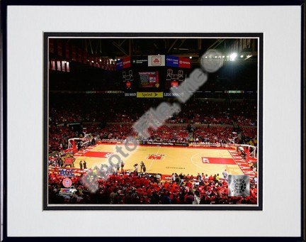 Comcast Center Maryland Terrapins 2007 Double Matted 8” x 10” Photograph in Black Anodized Aluminum Frame
